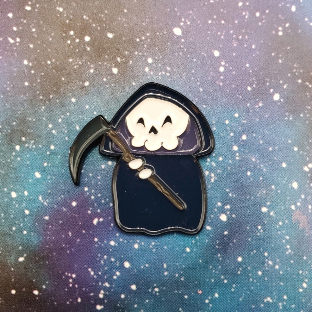Kawaii Grim Reaper Enamel Pin